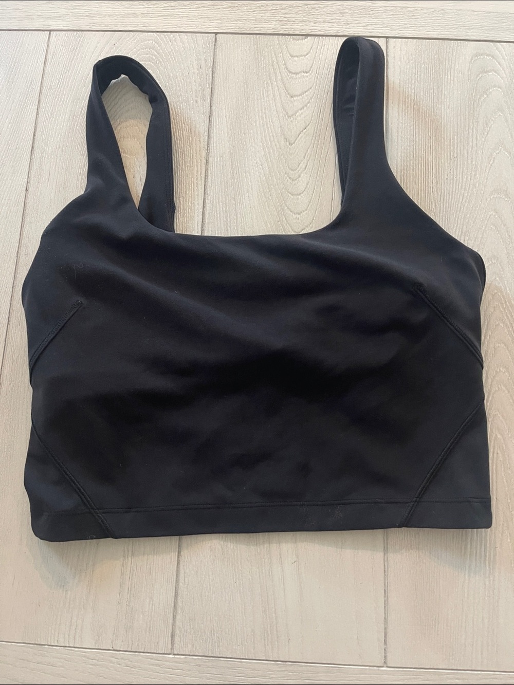 lululemon athletica Black Crop Support Bralette
